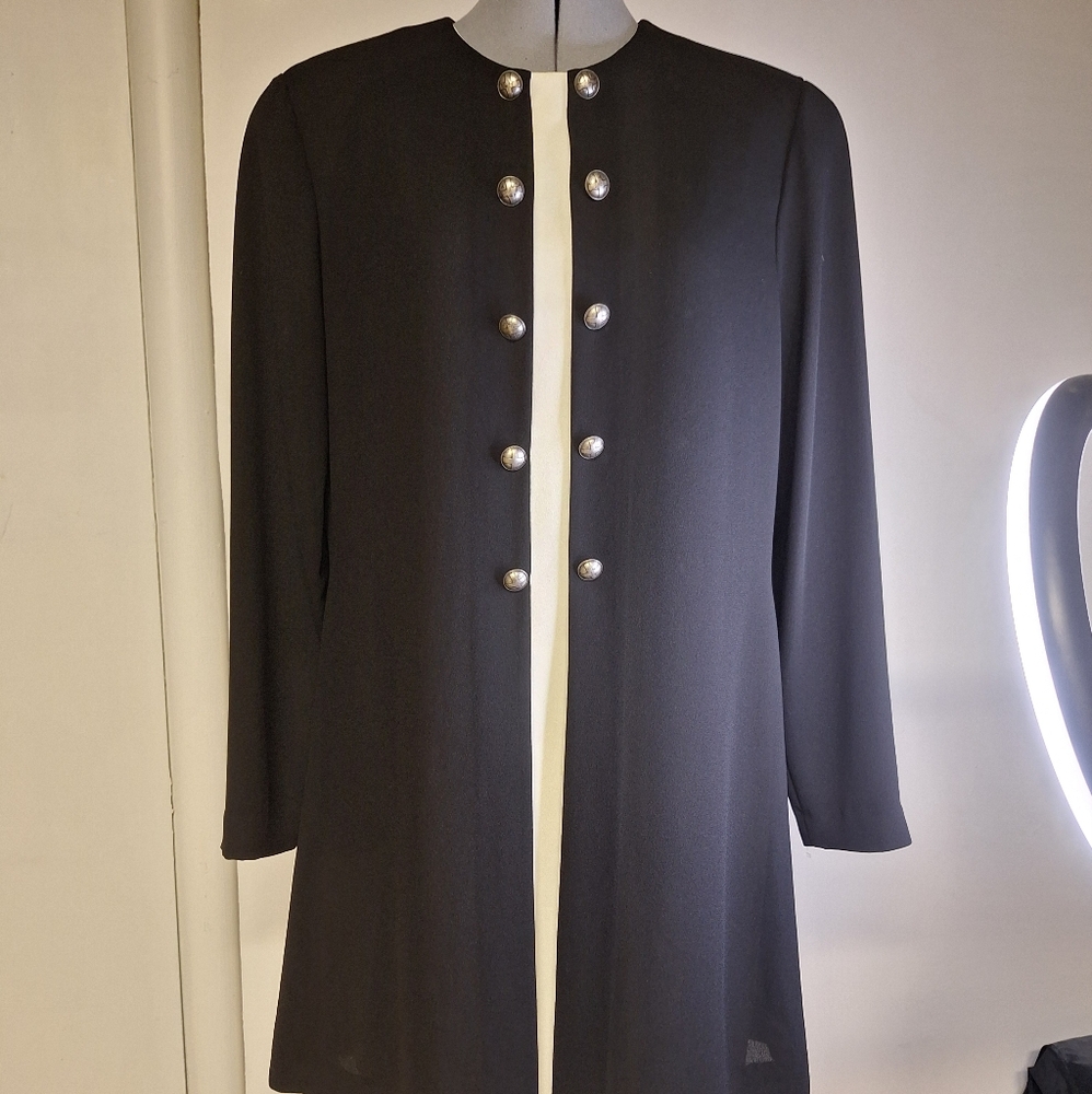 Black Double-Breasted Women's Coat